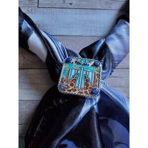 Thunderbird western scarf slide, concho slide, wild rag slides, scarf bandana